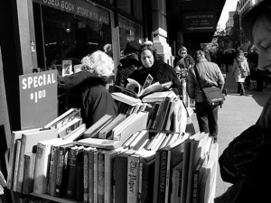 Strand Book Store Sidewalk Scene