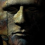 Stone Statue of Man's Face