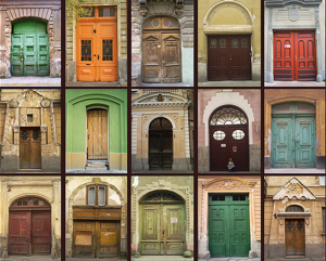 colorful door architecture